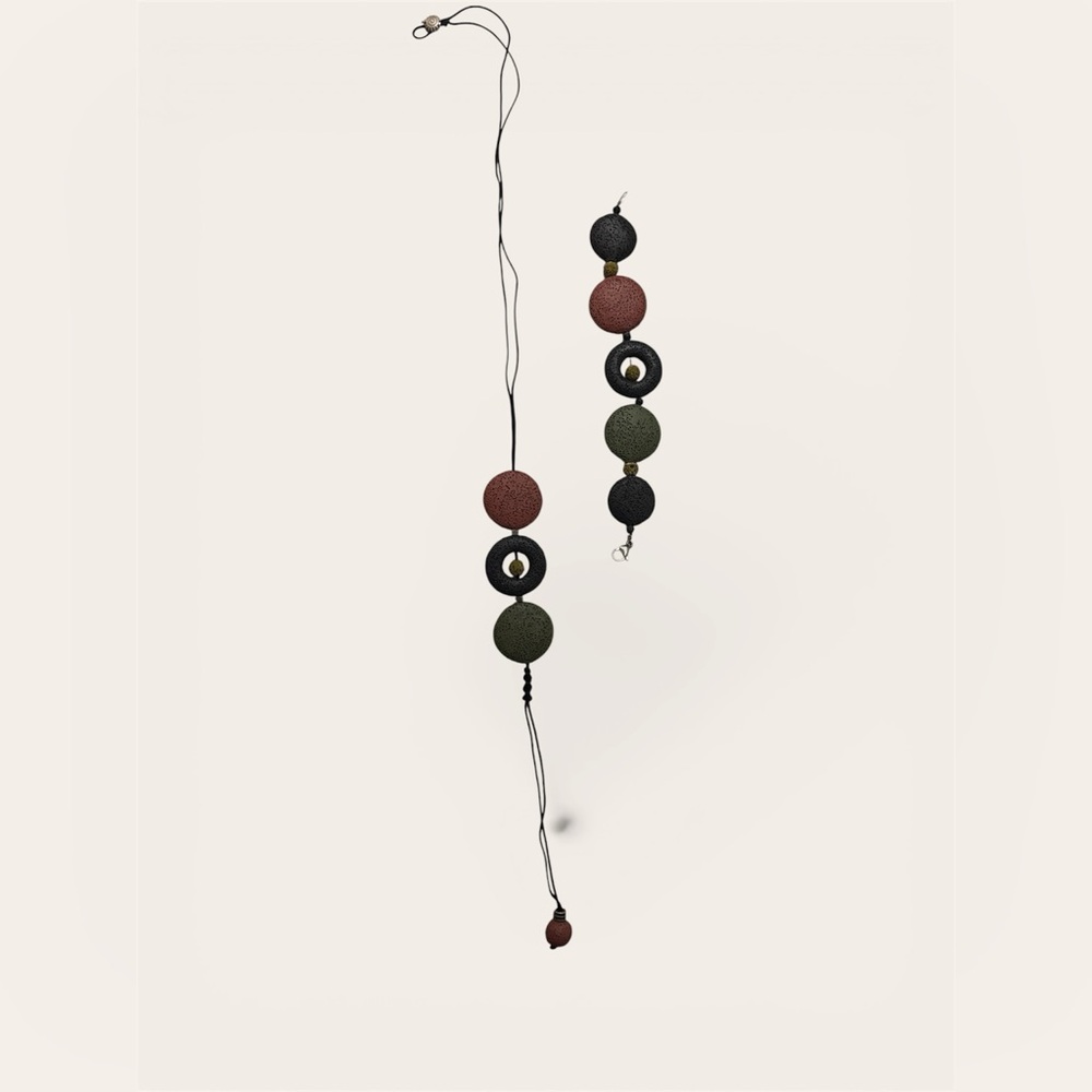 Greek Lava Rocks Set: Necklace & Bracelet
